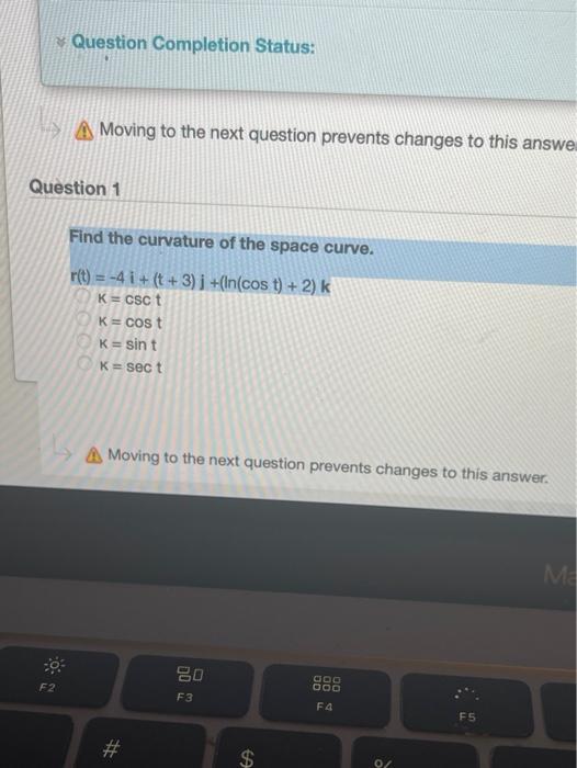 Solved Question Completion Status: A Moving to the next | Chegg.com