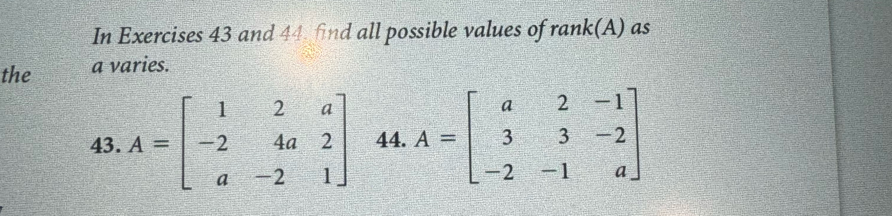 Solved In Exercises 43 ﻿and 44. ﻿find All Possible Values Of | Chegg.com