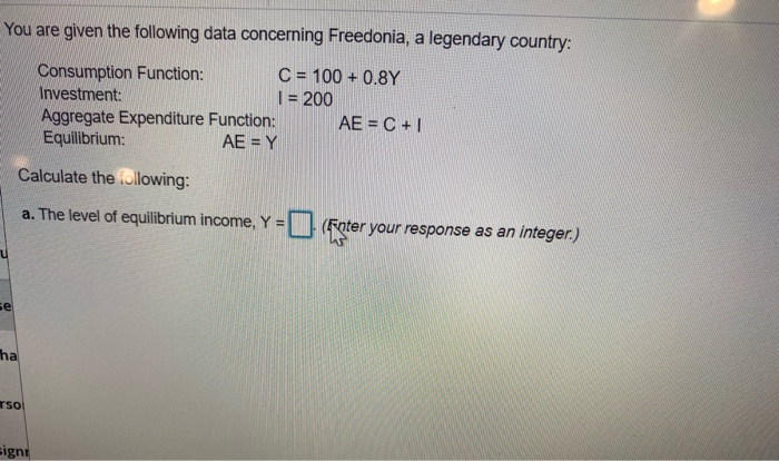 Solved You are given the following data concerning | Chegg.com