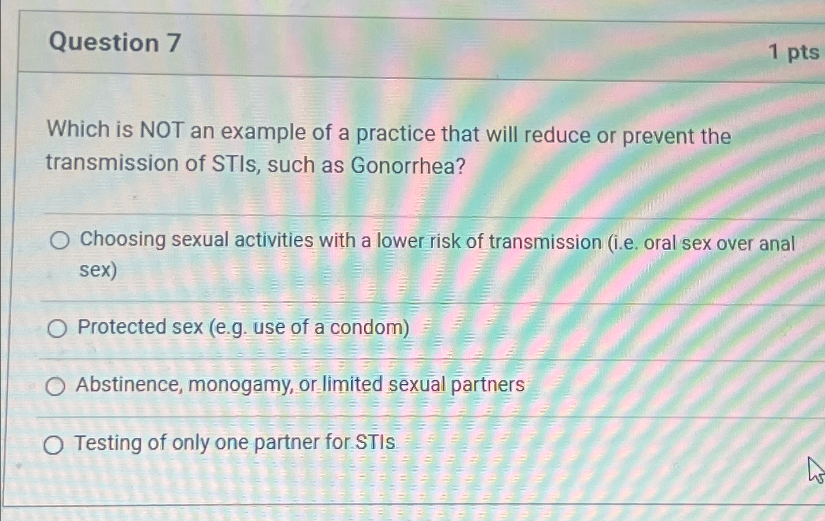 Solved Question 71 ﻿ptsWhich is NOT an example of a practice | Chegg.com