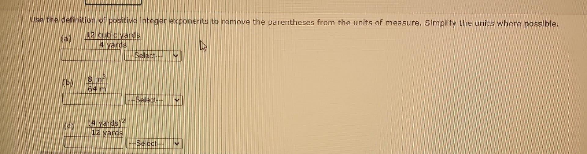 Solved Use the definition of positive integer exponents to | Chegg.com