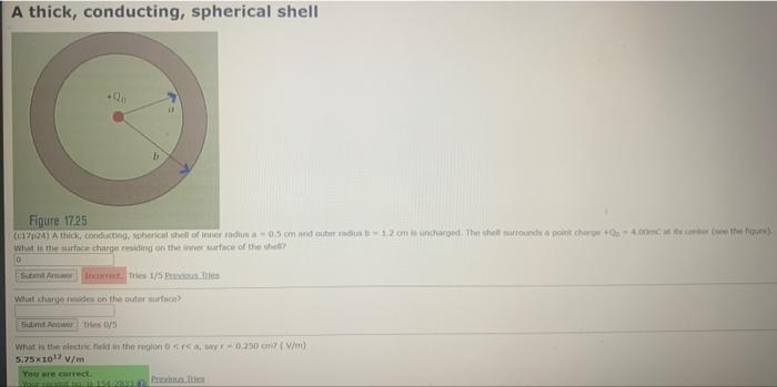 Solved A thick, conducting, spherical shell +Qo C Figure | Chegg.com