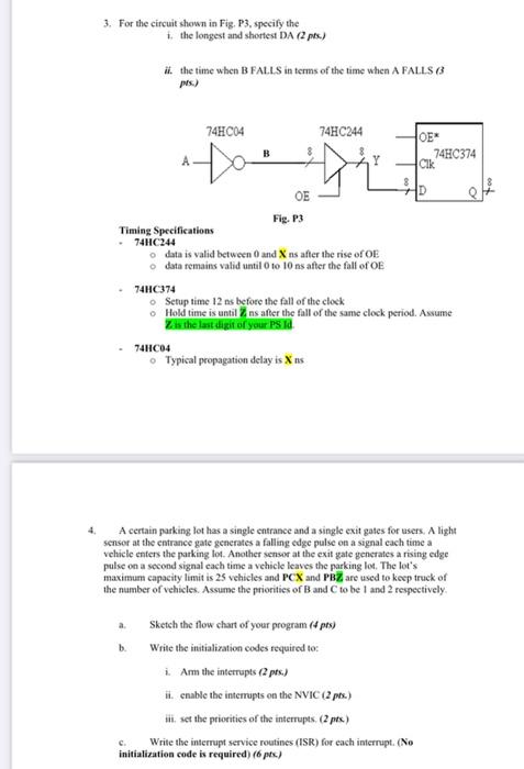 Solved 3. For The Circuit Shown In Fig. P3 Specify The 1. | Chegg.com