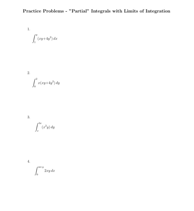 Solved Practice Problems - 
