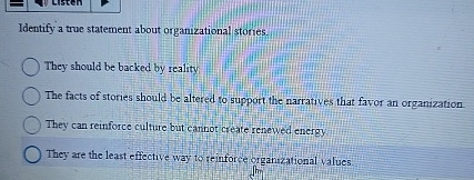 Solved Identify a true statement about organizational | Chegg.com