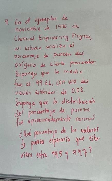 En el ejemplar de noviembie de 1990 de Chemical Engineering Prigress, un estudio analiza el porcentaje de pureza der oxígeno