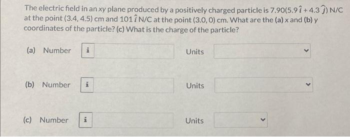 Solved The electric field in an xy plane produced by a | Chegg.com