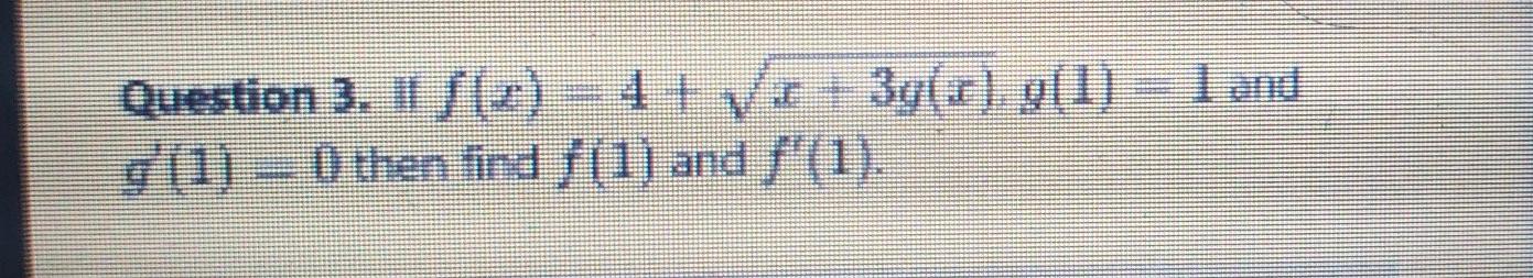 Solved Question 3. 1