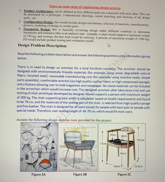 Solved Notes on some steps of engineering design process 1- | Chegg.com