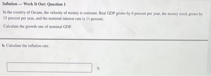 Solved Inflation - Work It Out: Question 1 In the country of | Chegg.com