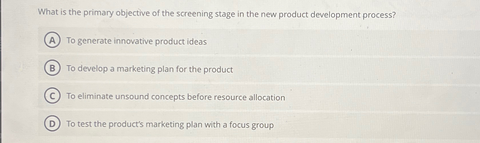Solved What is the primary objective of the screening stage | Chegg.com