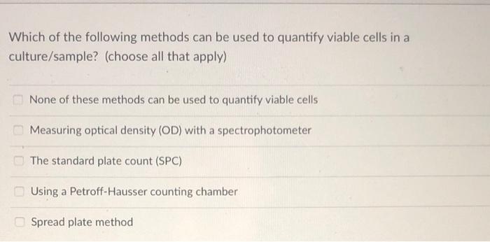 Solved Which of the following methods can be used to | Chegg.com