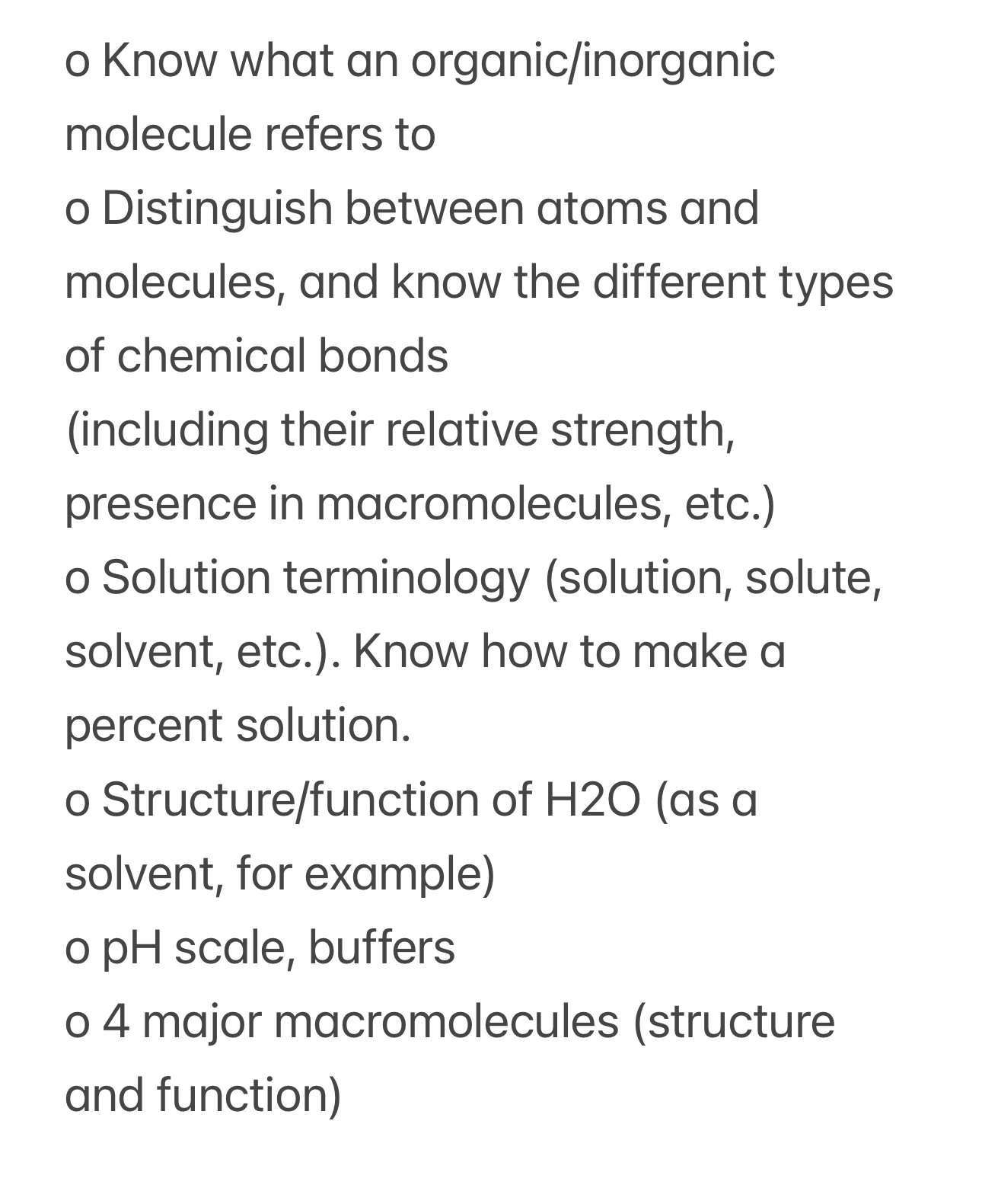 o Know what an molecule refers too