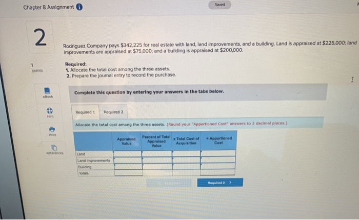 Solved Chapter 8 Assignment 6 Saved 2 Rodriguez Company Pays | Chegg.com