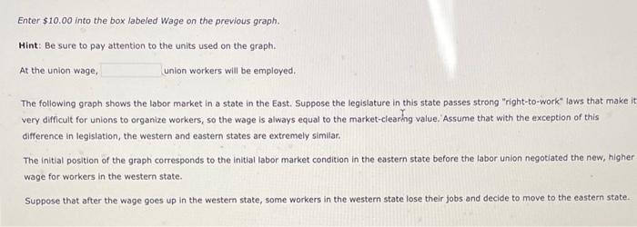 Enter \( \$ 10.00 \) into the box labeled Wage on the previous graph.
Hint: Be sure to pay attention to the units used on the