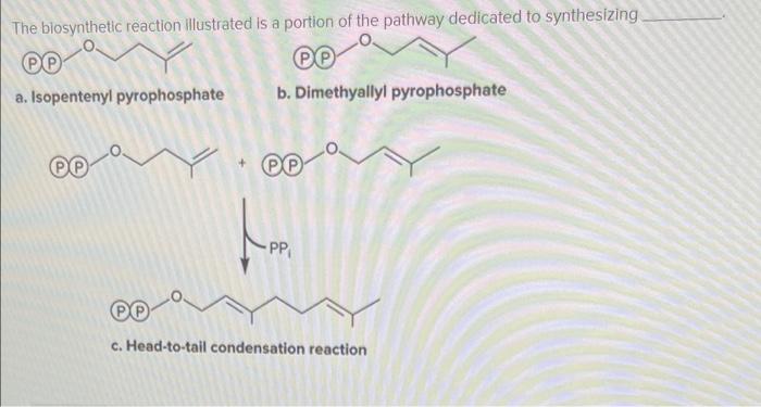 Solved The biosynthetic reaction illustrated is a portion of | Chegg.com