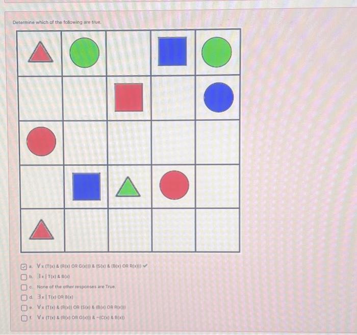 Solved Determine Which Of The Following Are True. B. | Chegg.com