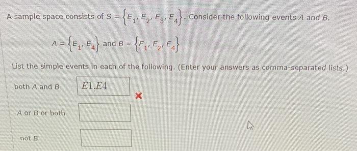 Solved Consider The Following Events A And B. A Sample Space | Chegg.com