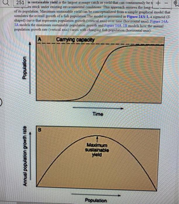Solved 251 m sustainable yield is the largest average catch