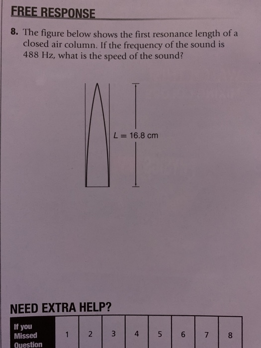 Solved FREE RESPONSE 8. The figure below shows the first | Chegg.com