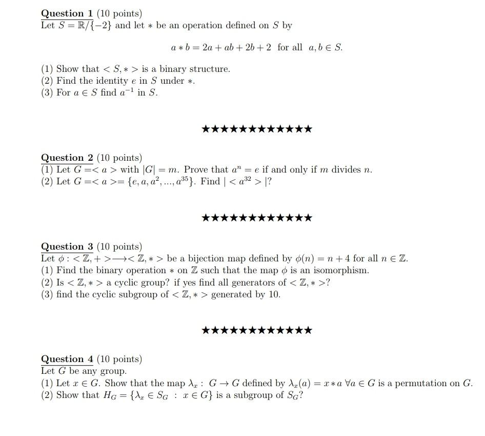Solved Question 1 10 Points Let S R 2 And Let Be Chegg Com