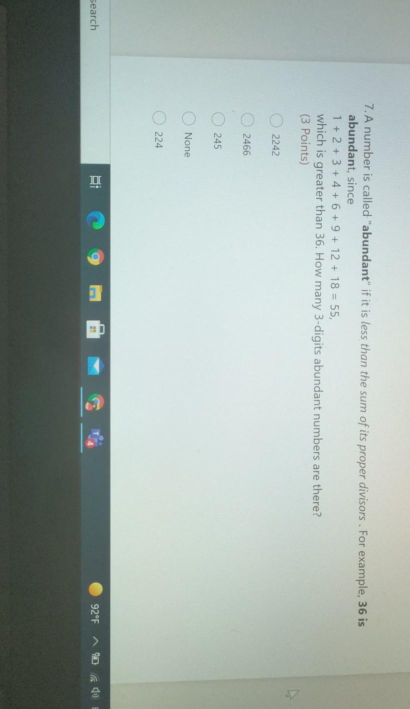 Solved 7. A number is called 