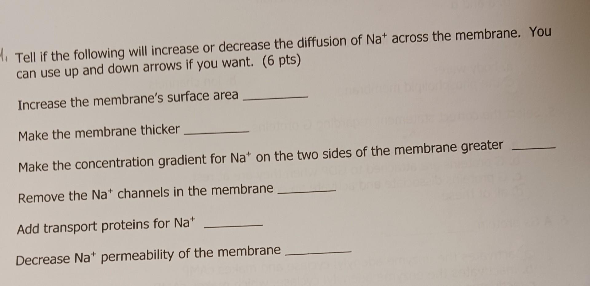 Solved Tell if the following will increase or decrease the | Chegg.com
