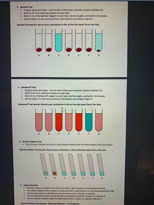 6. Sugar identification: Use the results of the | Chegg.com