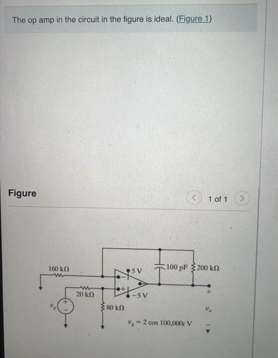 Solved The op amp in the circuit in the figure is ideal. | Chegg.com