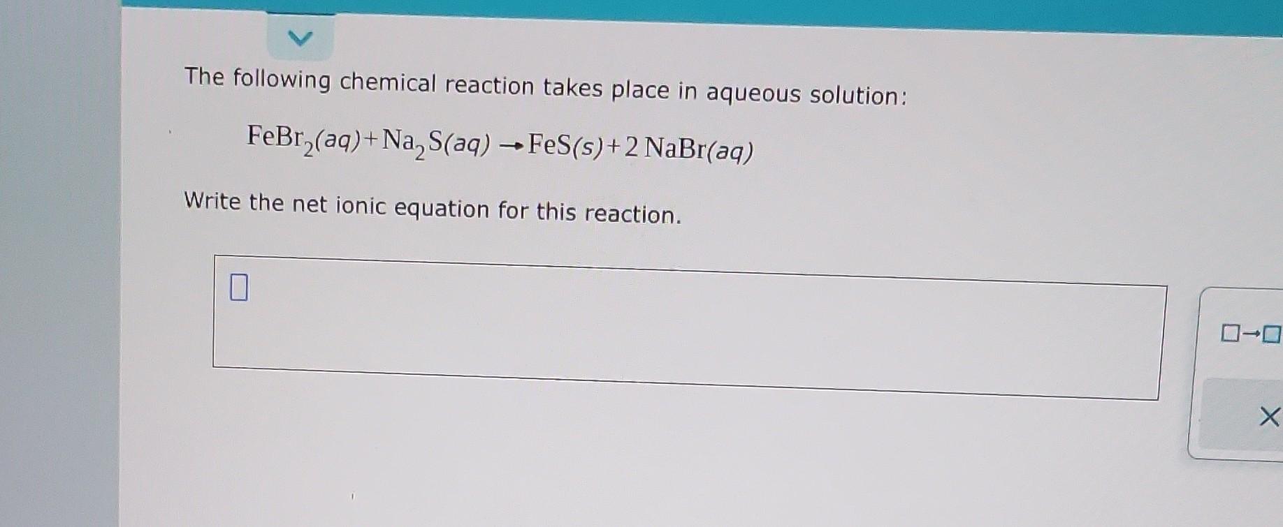 Solved The following chemical reaction takes place in | Chegg.com