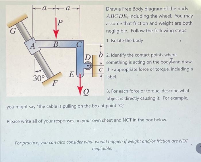 Solved Draw a Free Body diagram of the body ABCDE, including | Chegg.com