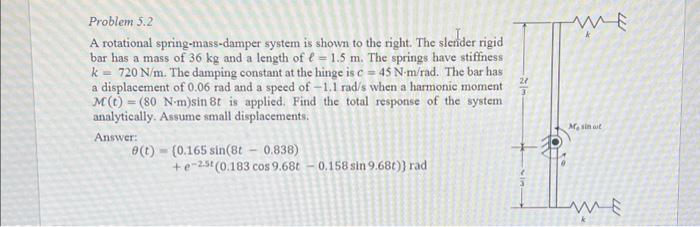 Solved Consider the same system as in Problem 5.2. a) Find | Chegg.com