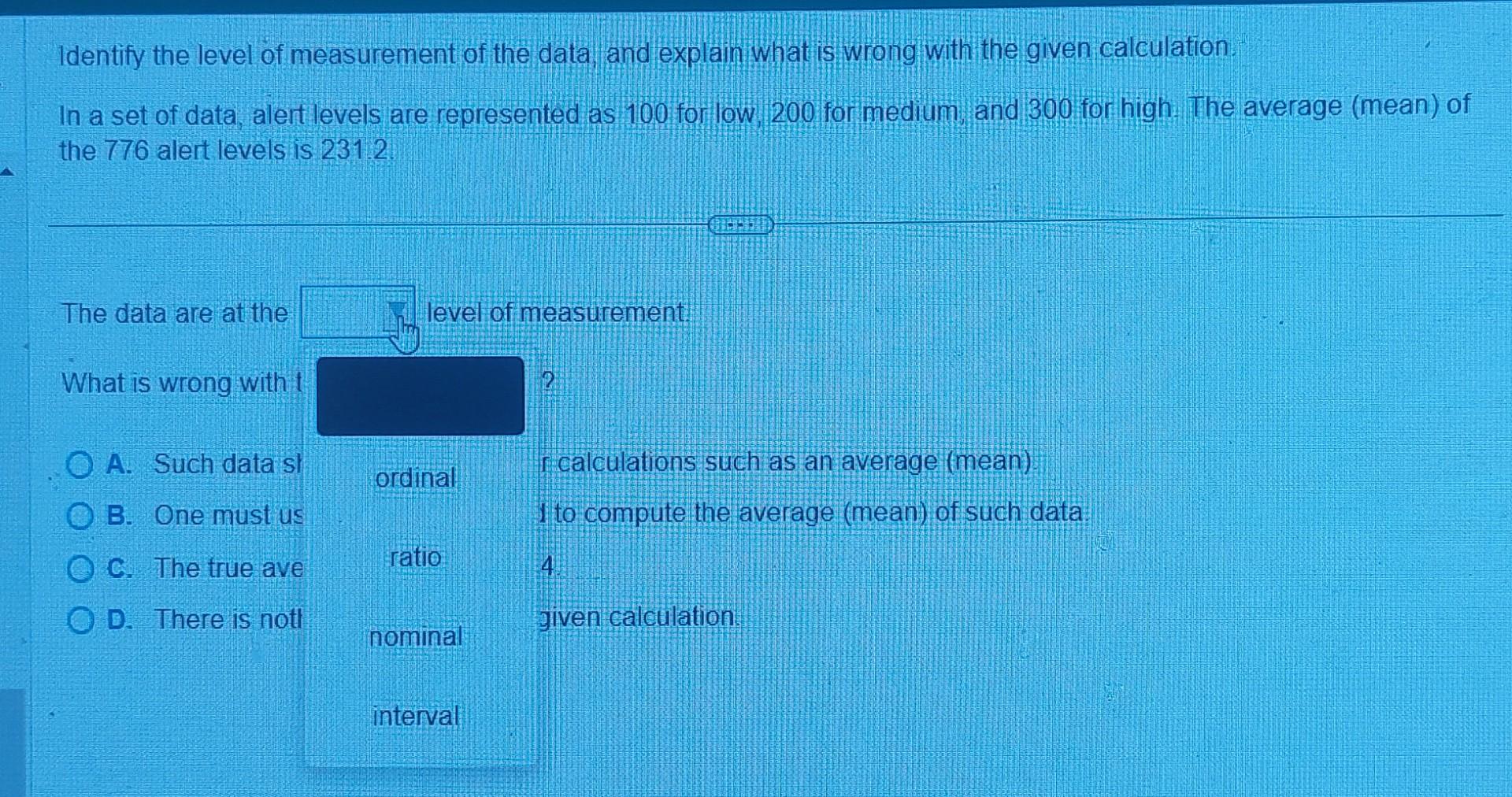 solved-identify-the-level-of-measurement-of-the-data-and-chegg