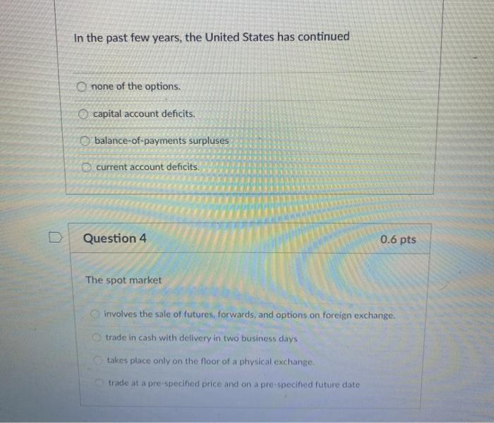 Solved In the past few years, the United States has | Chegg.com