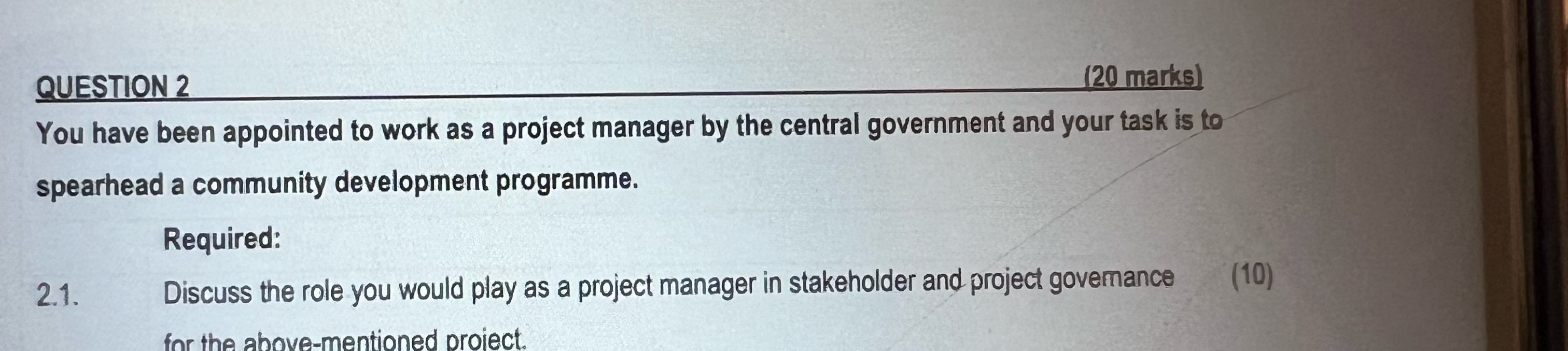 Solved QUESTION 2(20 ﻿marks)You have been appointed to work | Chegg.com