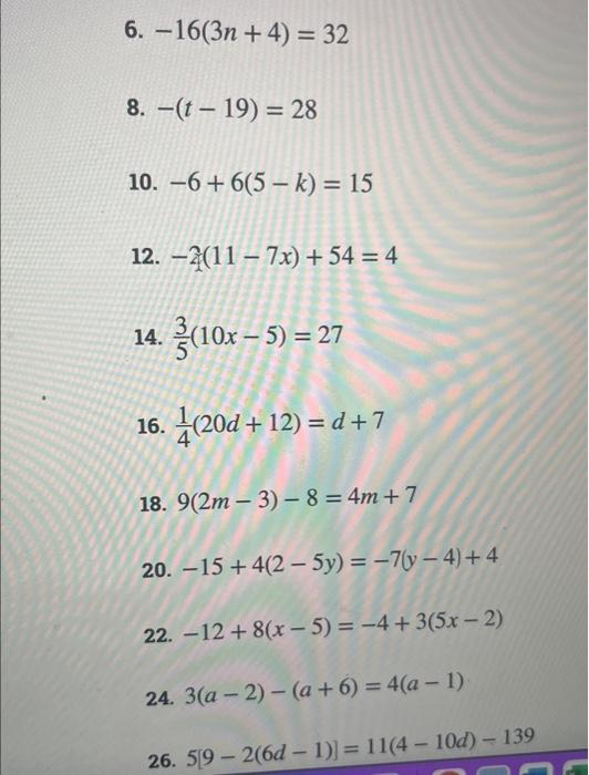 16 5 3t 4 )= 8 (- 2t 11