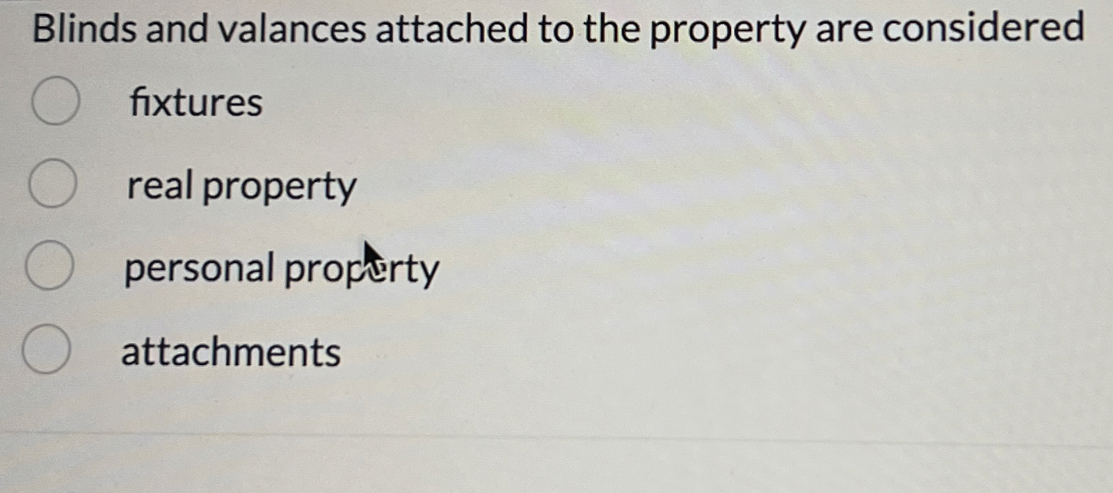 Solved Blinds and valances attached to the property are