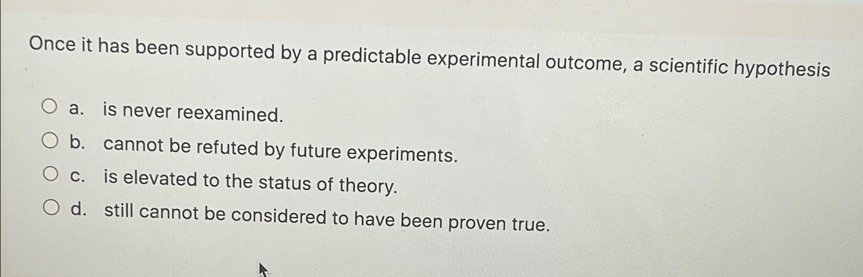 Solved Once It Has Been Supported By A Predictable | Chegg.com