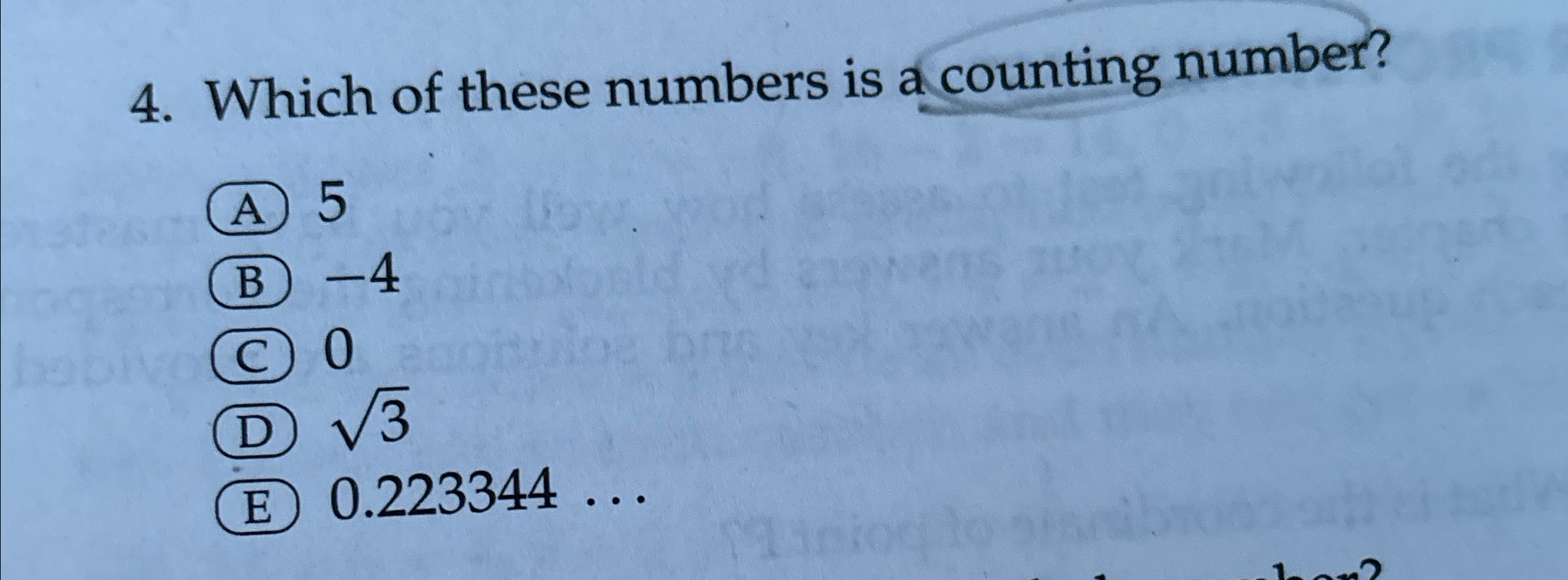 Solved Which of these numbers is a counting | Chegg.com