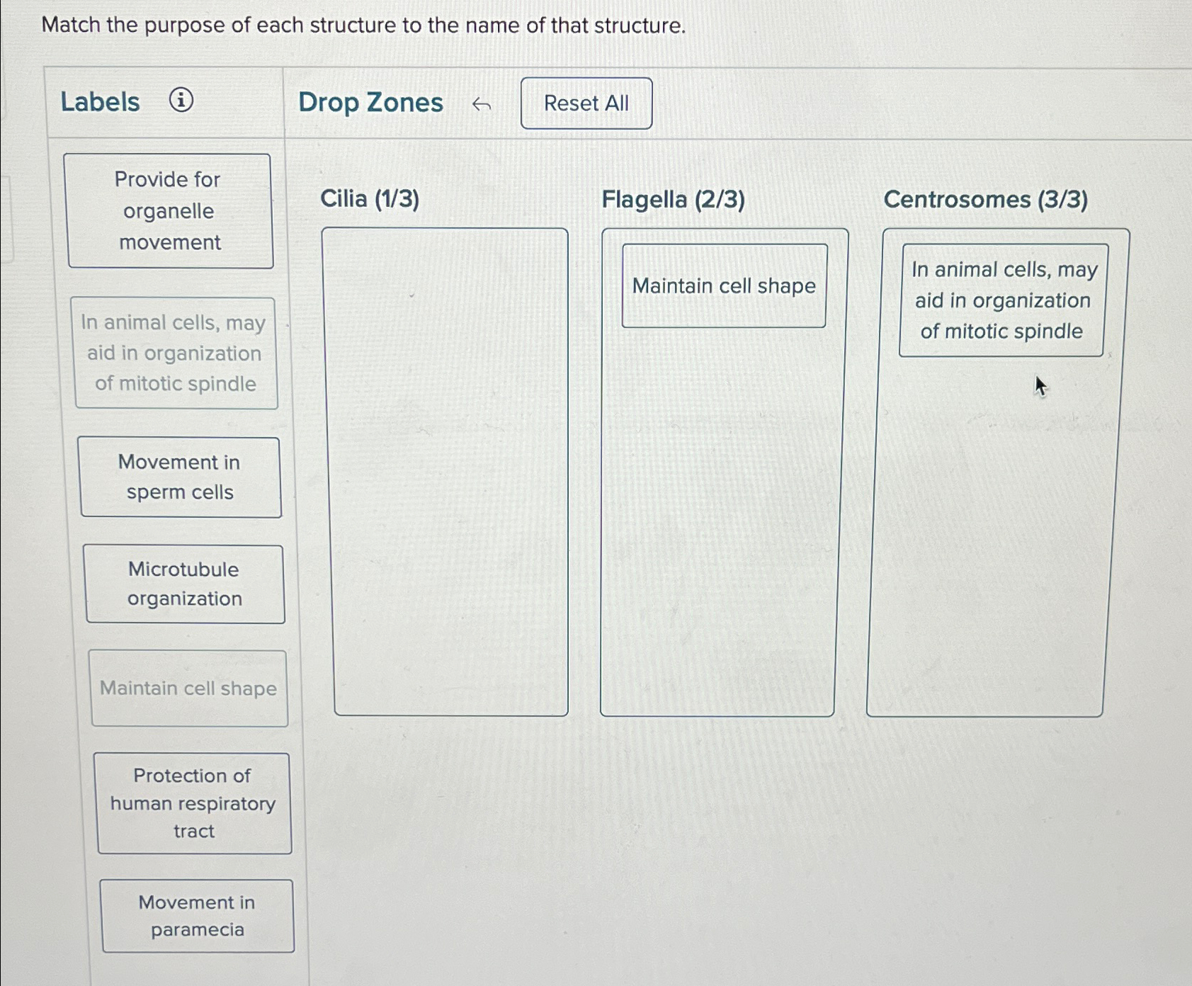 Solved Match the purpose of each structure to the name of | Chegg.com