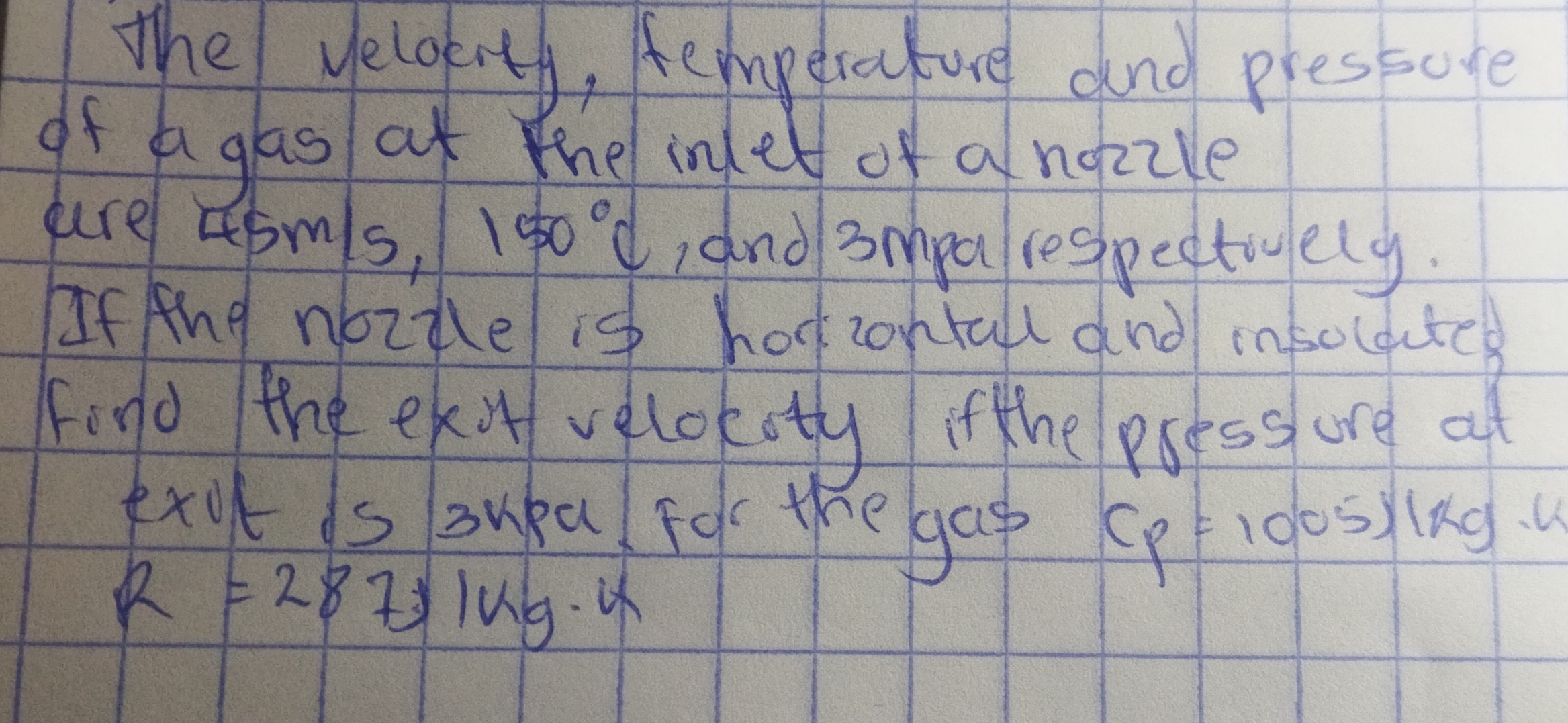 Solved The velocry, femperature and pressureof a gas at the | Chegg.com
