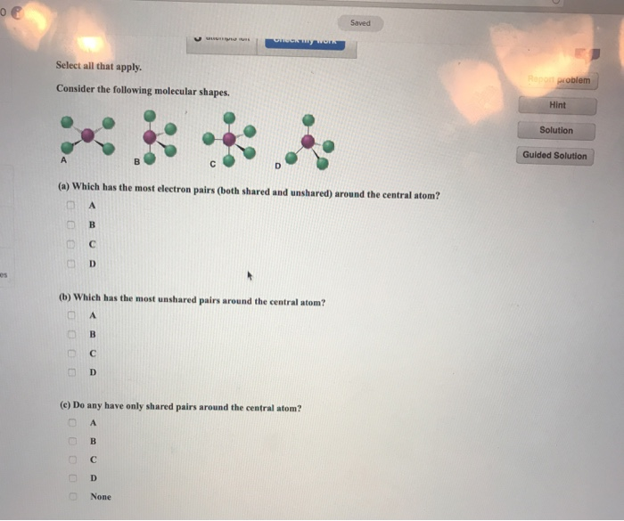 Solved Saved NOTWO Select all that apply. Report problem | Chegg.com