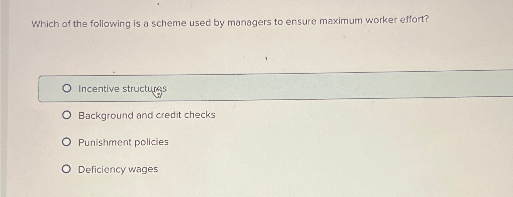 Solved Which of the following is a scheme used by managers | Chegg.com