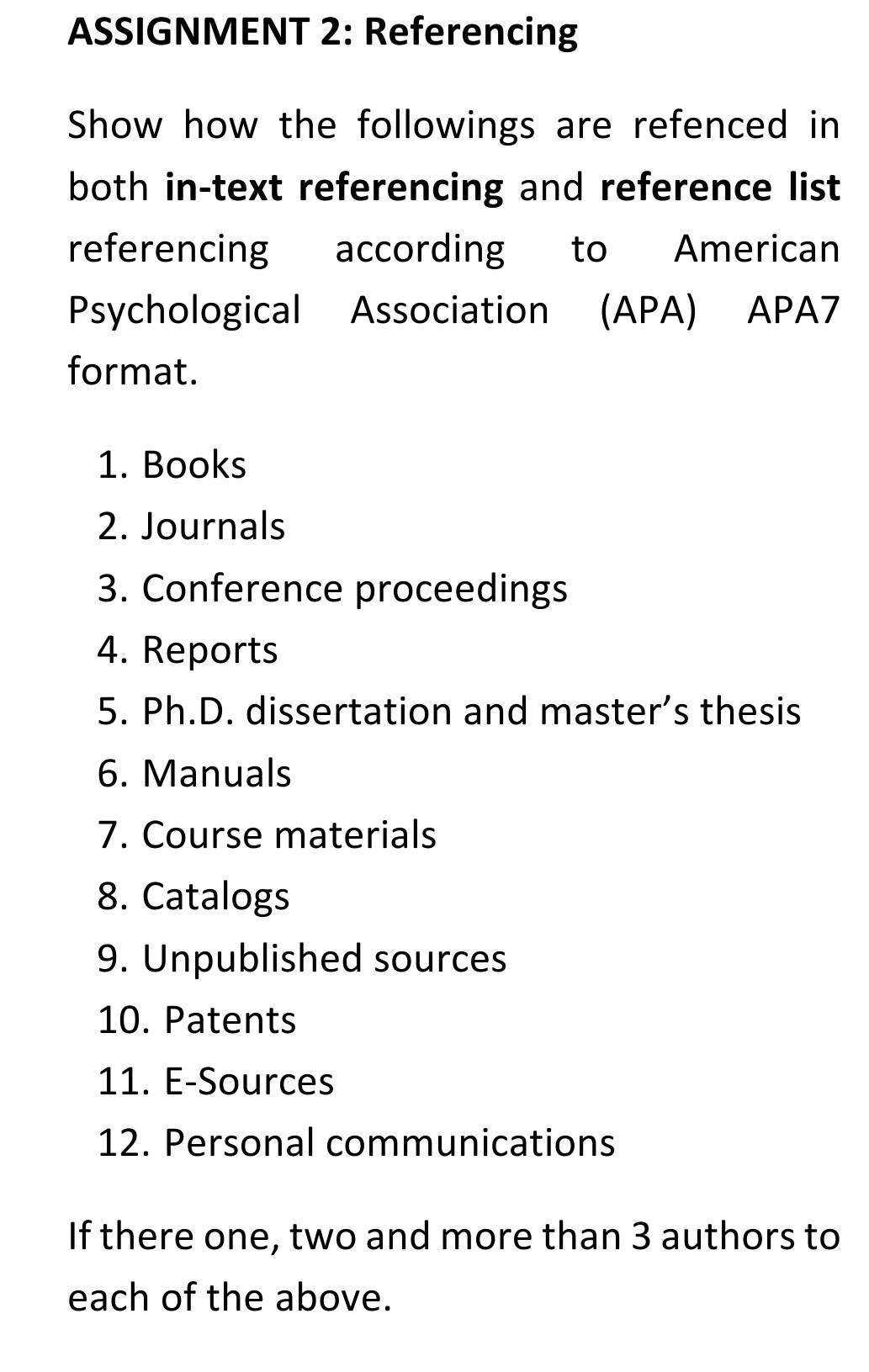 assignment order reference