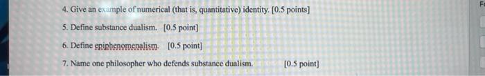 Solved 4. Give an example of numerical (that is, | Chegg.com