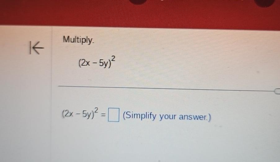 2x 5y Answer Key