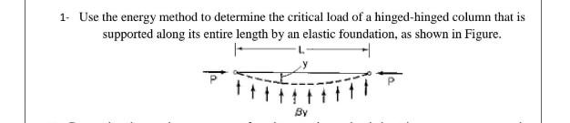 Solved 1. Use the energy method to determine the critical | Chegg.com
