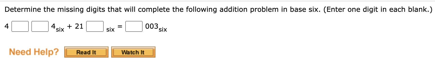 Solved Determine the missing digits that will complete the | Chegg.com