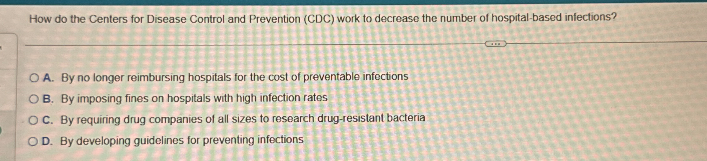 Solved How do the Centers for Disease Control and Prevention | Chegg.com