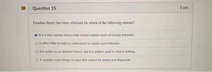 Solved Question 5 1 pts According to the theory of Sigmund | Chegg.com